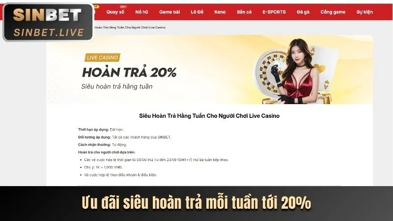 Thưởng nạp hàng ngày và hoàn trả cao Luck8